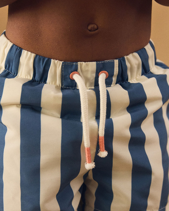 Short de bain &agrave; rayures avec couche Coloris bleu  Sergent Major