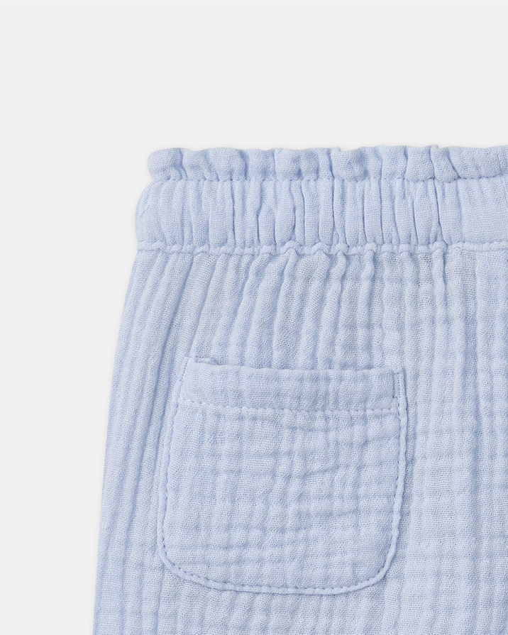 Short en double gaze de coton Coloris bleu ciel Sergent Major