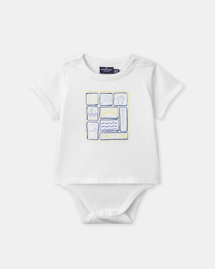 Body t-shirt imprimé mer Coloris écru Sergent Major