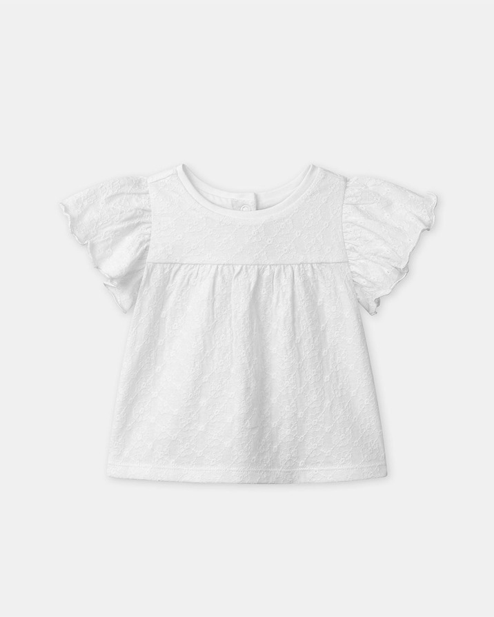Blouse manches courtes à broderies Coloris écru Sergent Major