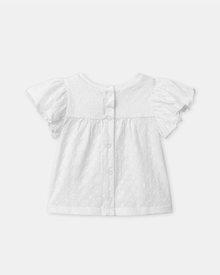 Blouse manches courtes à broderies Coloris écru Sergent Major