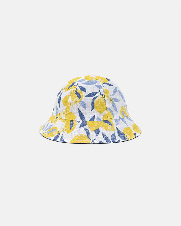 Chapeau r&eacute;versible citrons ou denim Coloris bleu  Sergent Major