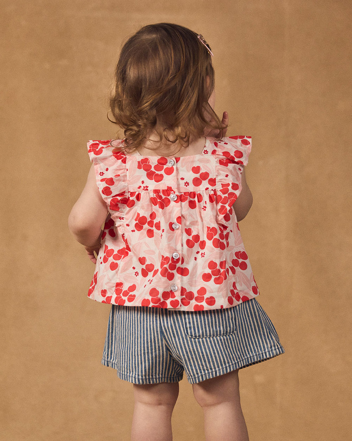 Blouse imprimée cerises Coloris rose Sergent Major