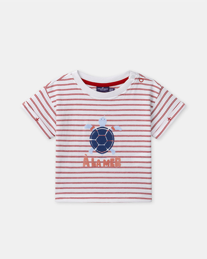 Ensemble t-shirt à rayures et short rouge Coloris rouge Sergent Major