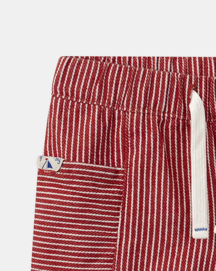 Short à rayures Coloris rouge Sergent Major