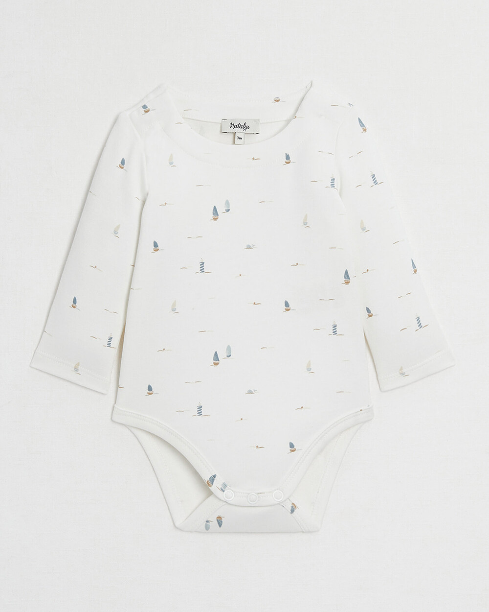 Body manches longues Imprim&eacute; bateau  Natalys