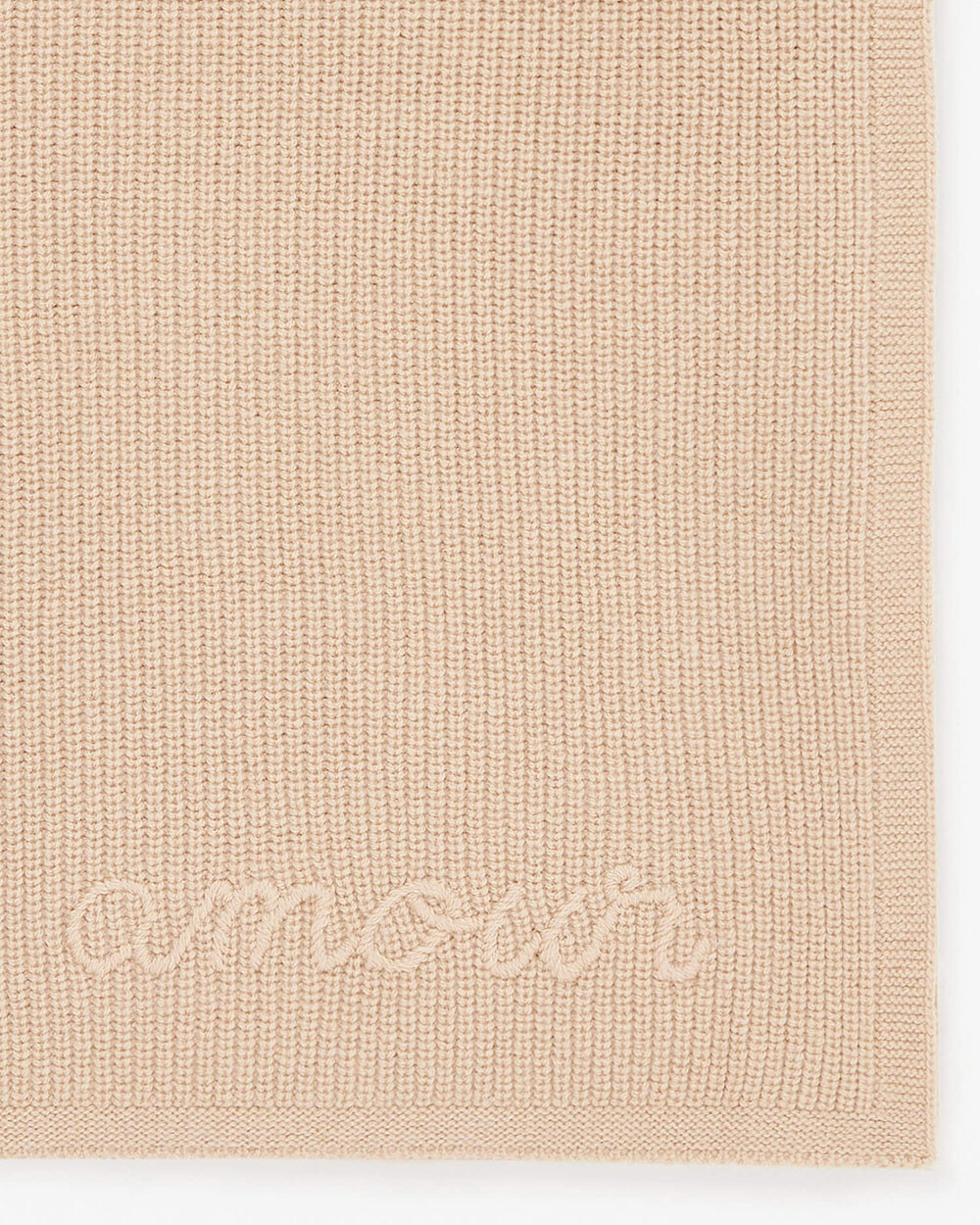 Couverture en laine Mérinos Coloris camel Natalys