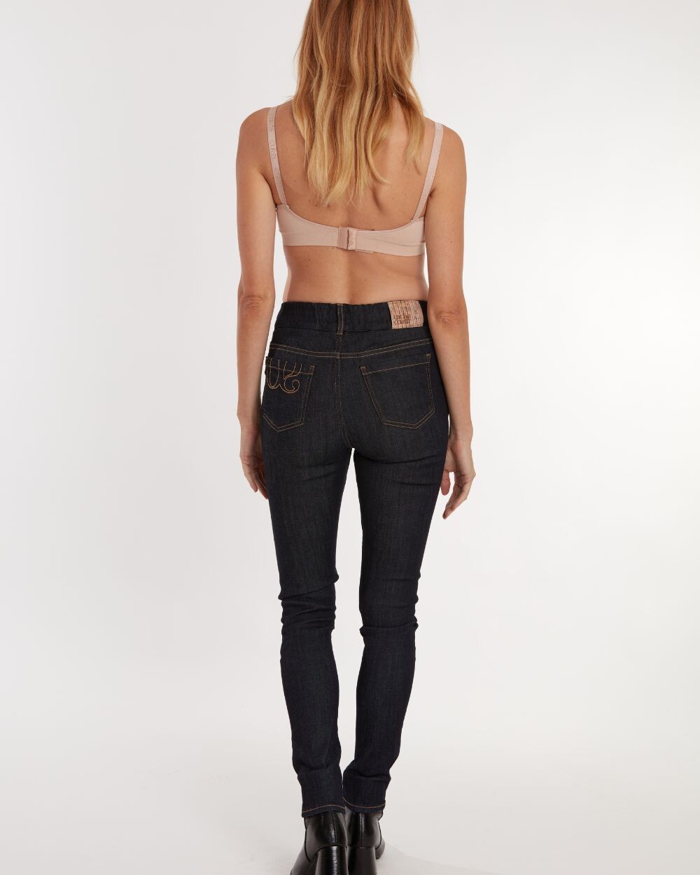 Jean de grossesse slim Denim brut Cache coeur