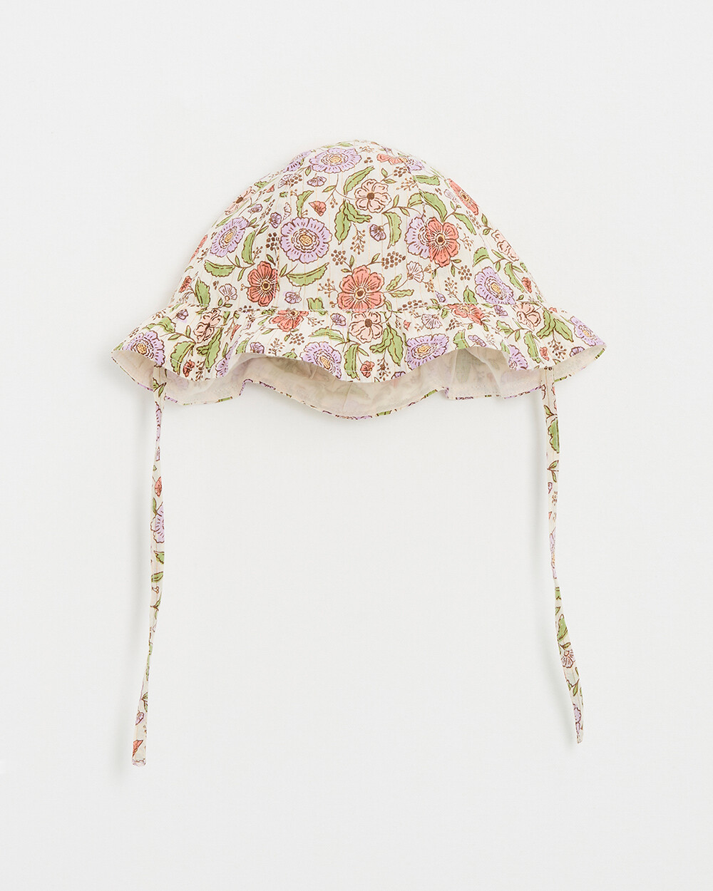 Chapeau imprimé fleurs A rayures lurex Natalys