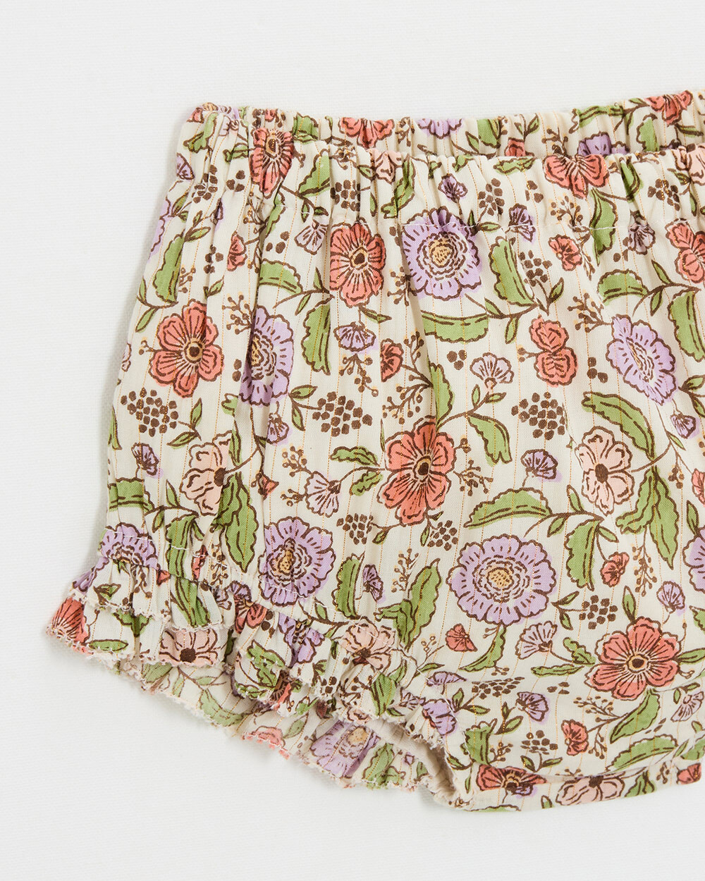 Bloomer imprimé fleurs A rayures lurex Natalys