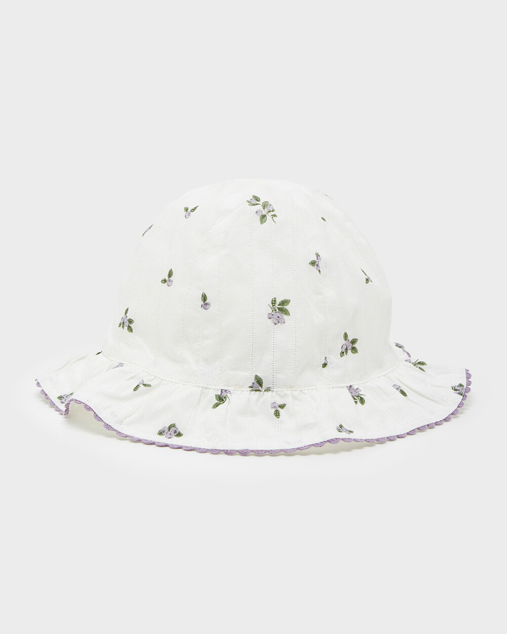 Chapeau imprimé myrtilles Coloris blanc Natalys