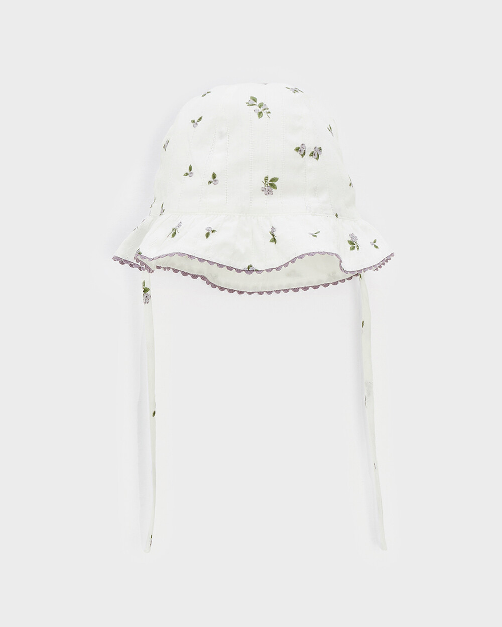 Chapeau imprimé myrtilles Coloris blanc Natalys