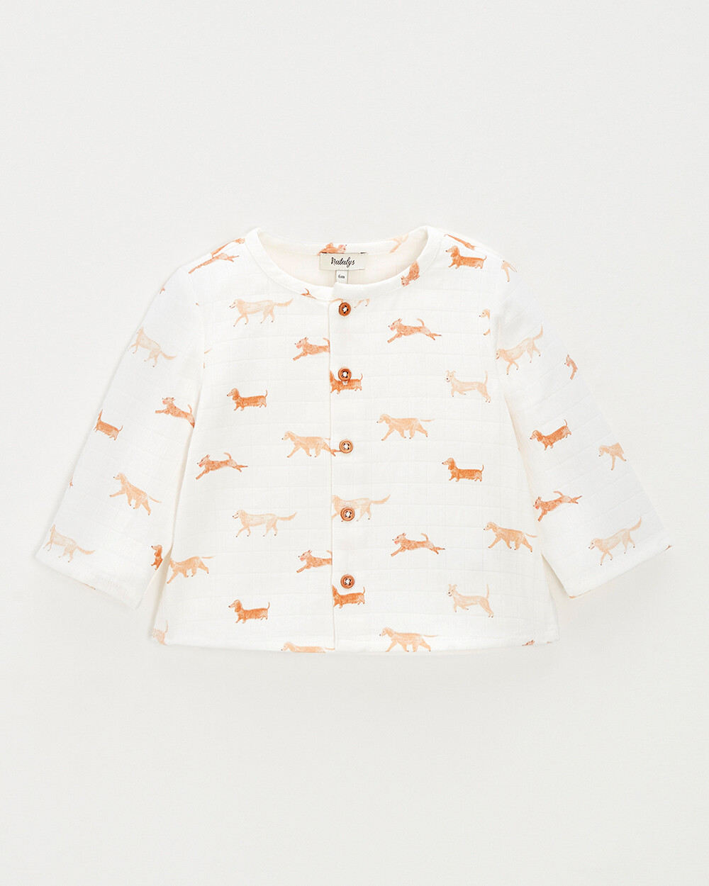 Chemise en gaze de coton Imprimé chiens Natalys