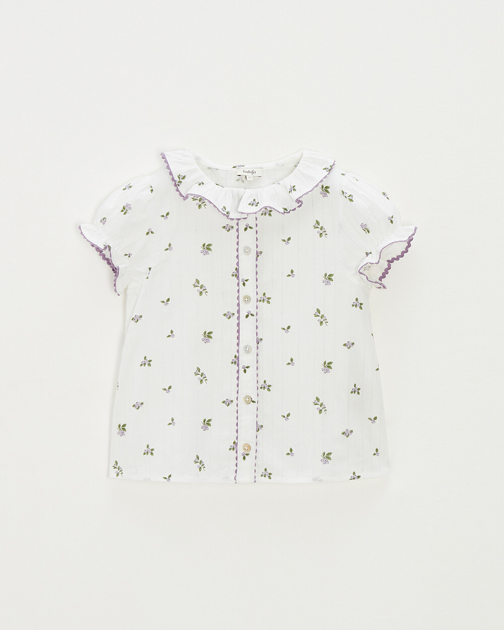 Blouse enfant manches courtes Imprimé myrtilles Natalys
