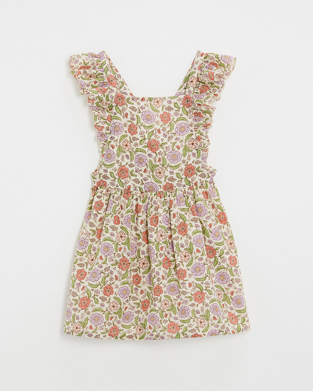 Robe enfant imprimé fleurs A rayures lurex Natalys