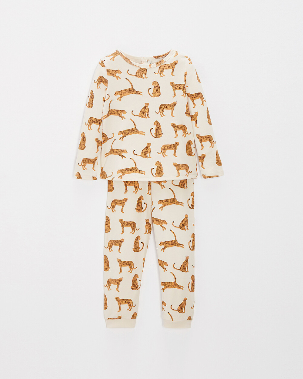 Pyjama 2 pièces enfant léger en coton Imprimé léopards Natalys