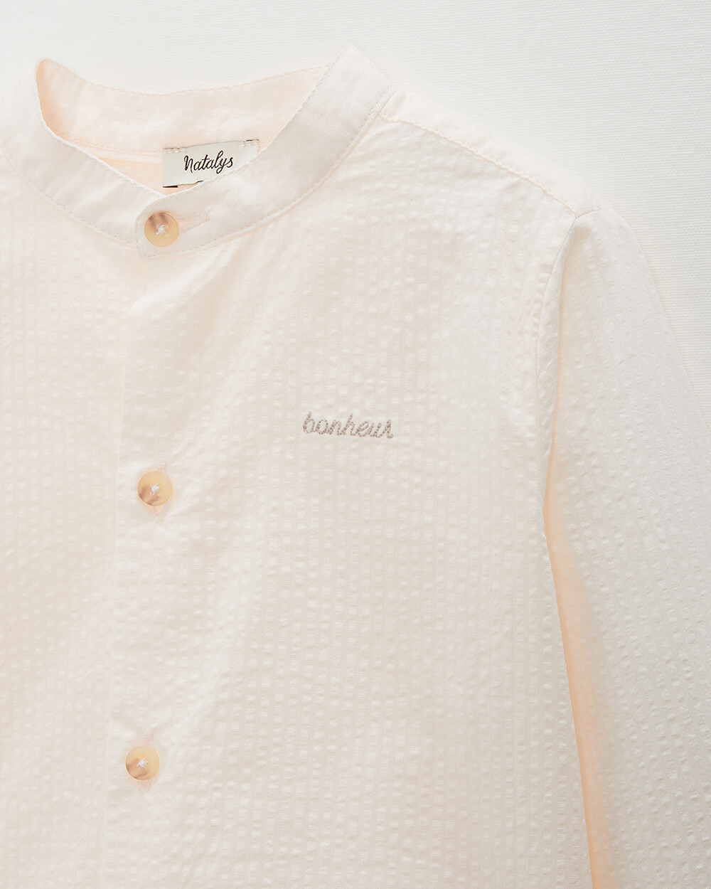 Chemise enfant en seersucker Coloris écru Natalys