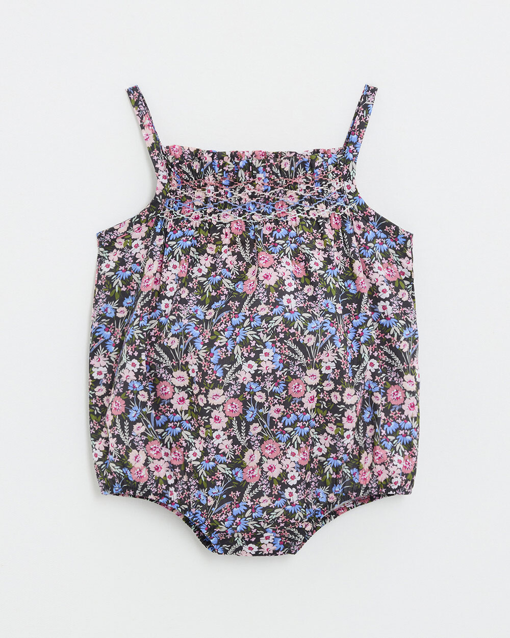 Barboteuse en tissu Liberty Imprim&eacute; fleurs  Natalys