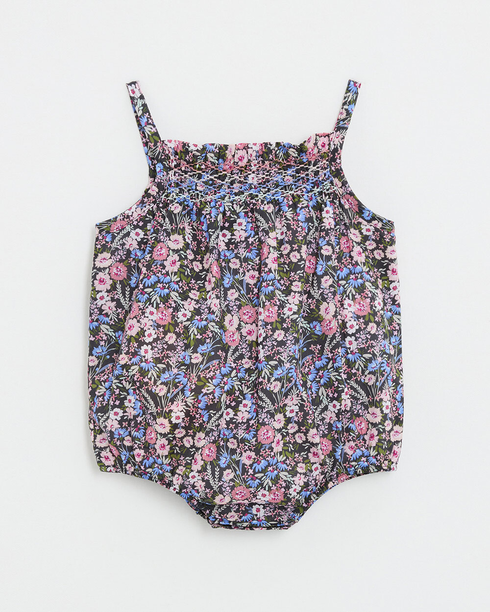 Barboteuse en tissu Liberty Imprim&eacute; fleurs  Natalys