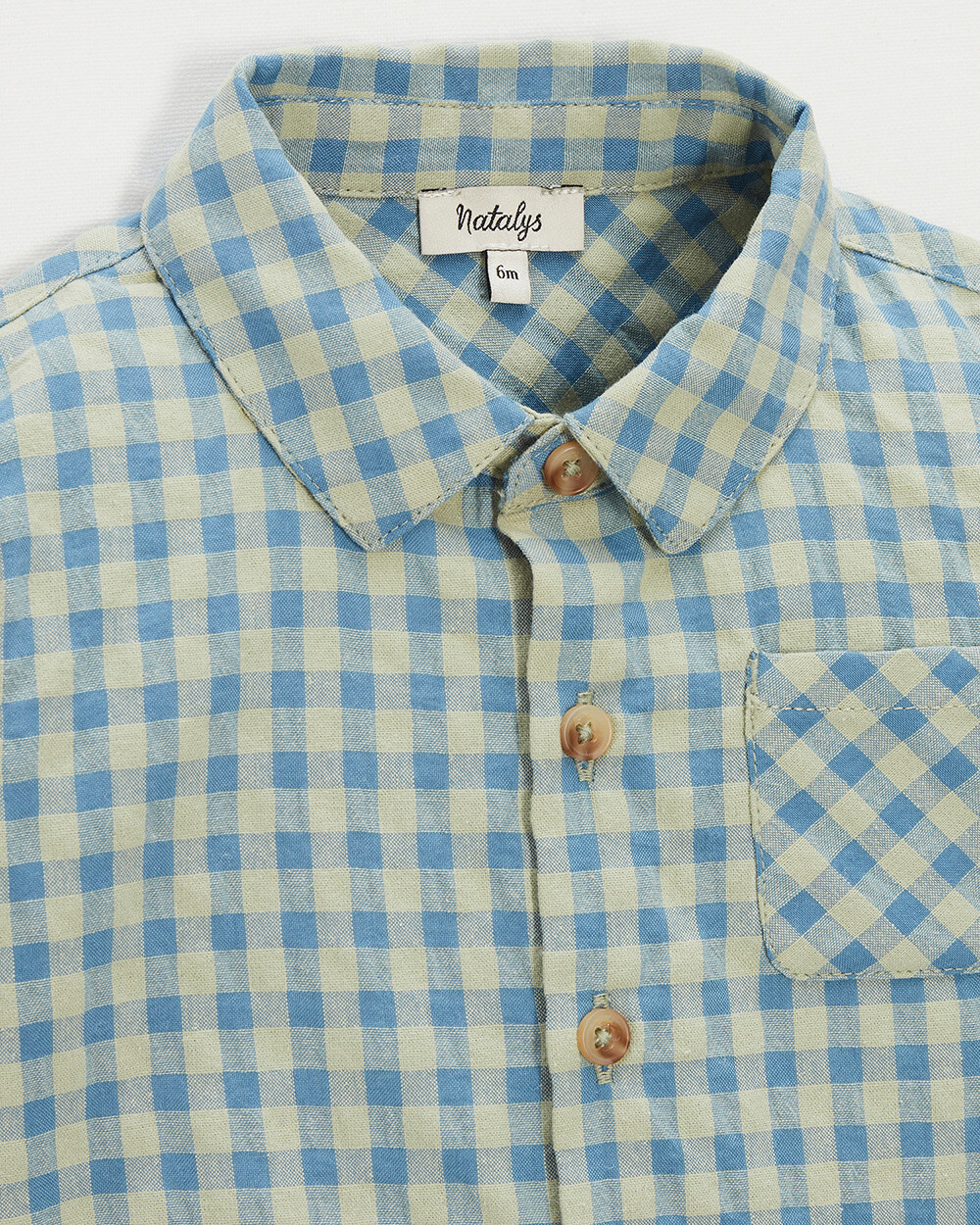 Chemise à carreaux Coloris bleu Natalys