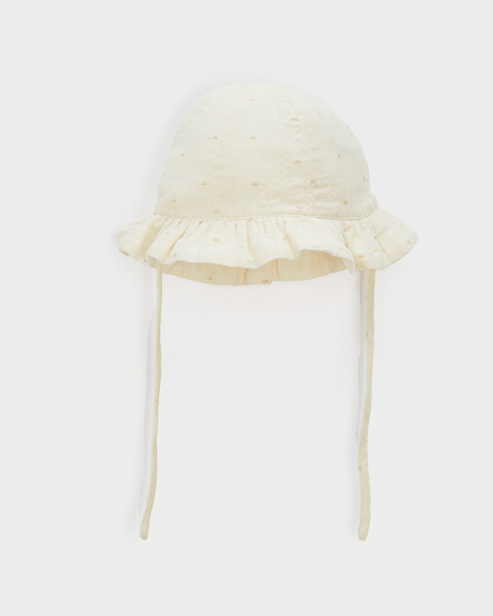 Chapeau en pois lurex Coloris &eacute;cru  Natalys