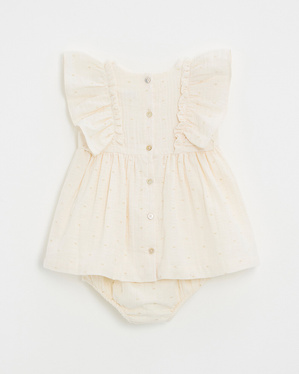 Robe à pois lurex Coloris écru Natalys