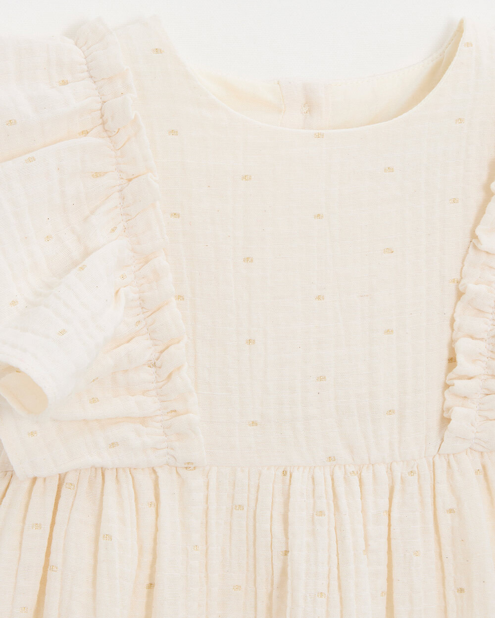 Robe enfant à pois lurex Coloris écru Natalys