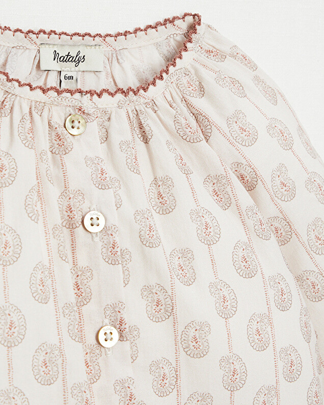 Blouse manches longues Imprimé indienne Natalys