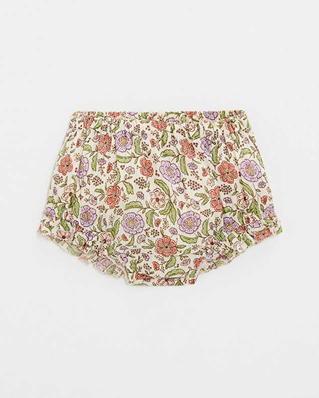Bloomer imprimé fleurs A rayures lurex Natalys