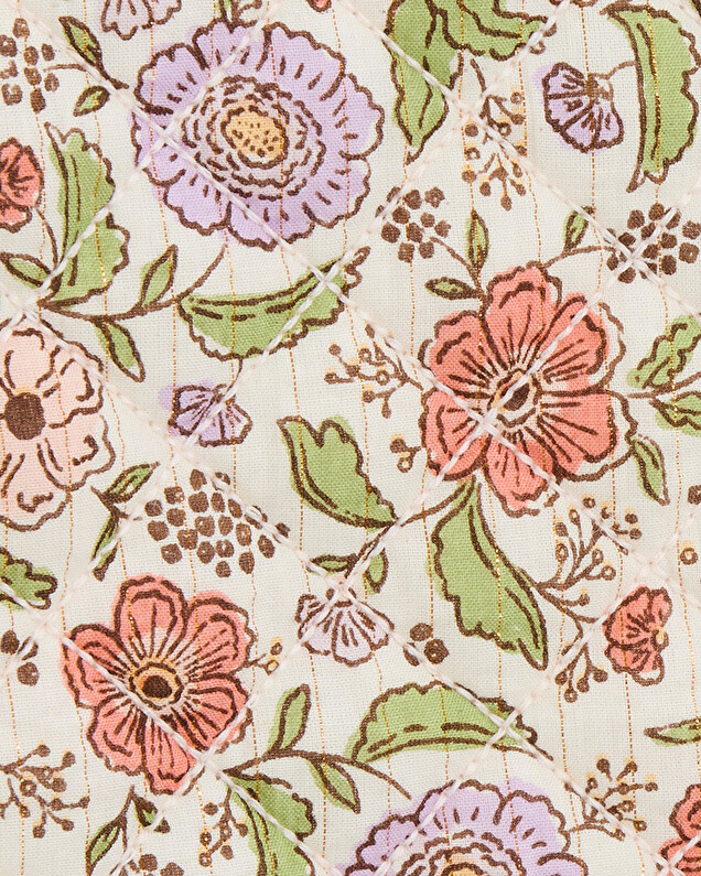 Bloomer imprimé fleurs A rayures lurex Natalys
