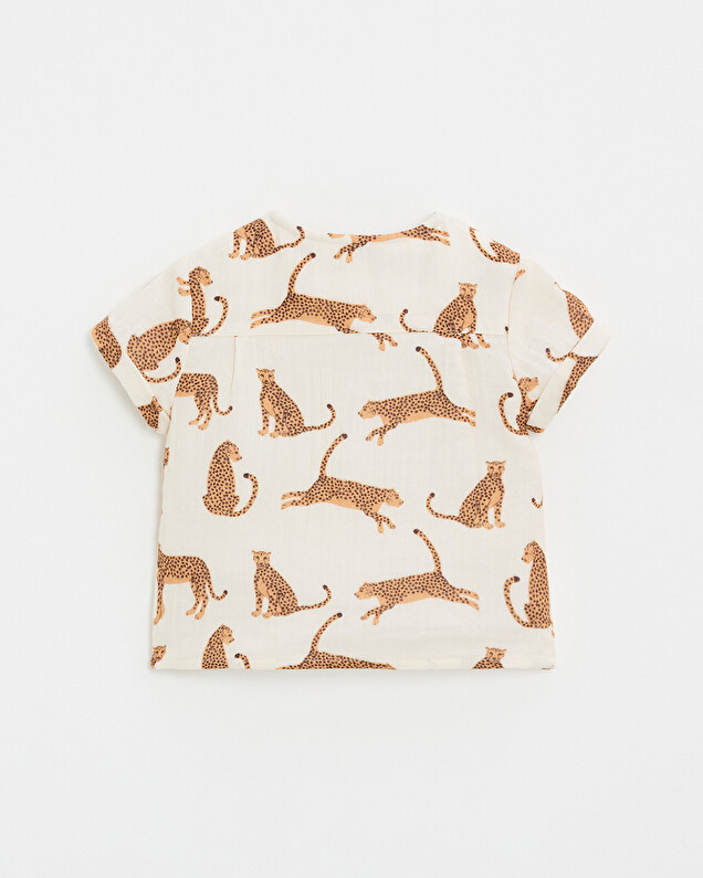 Chemise en gaze de coton Imprimé léopards Natalys