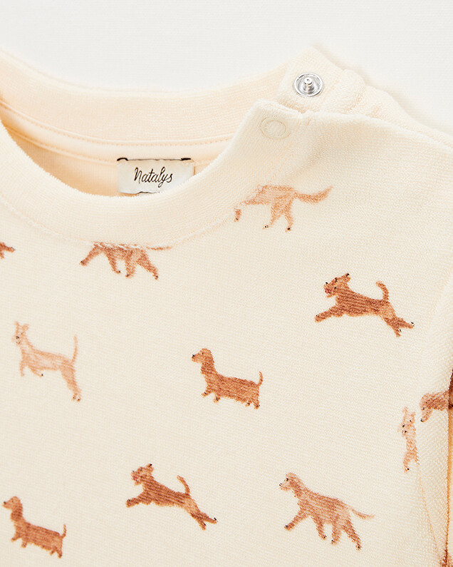 Sweat enfant en éponge Imprimé chiens Natalys