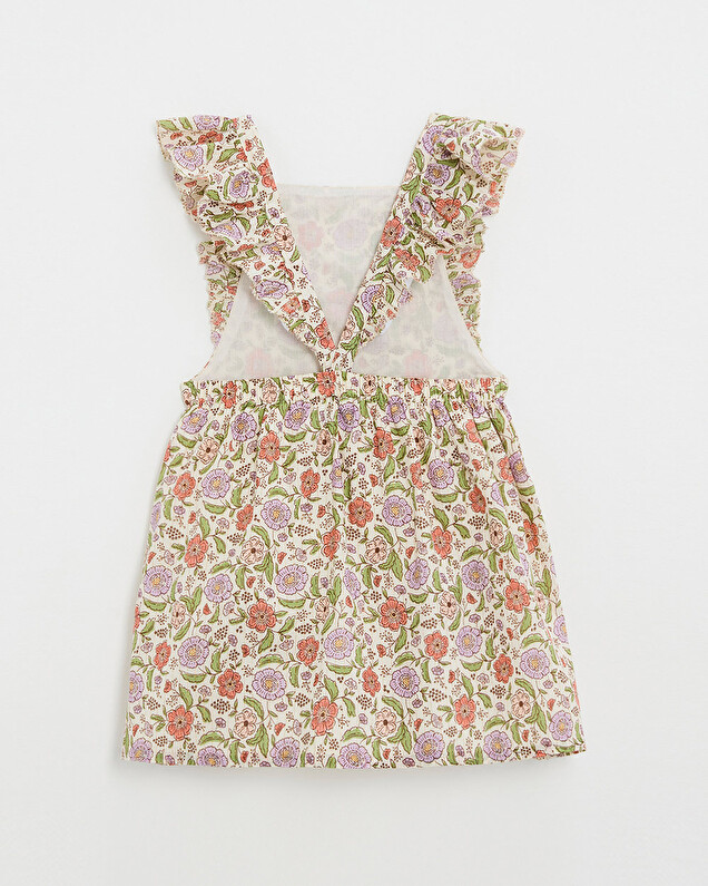 Robe enfant imprimé fleurs A rayures lurex Natalys
