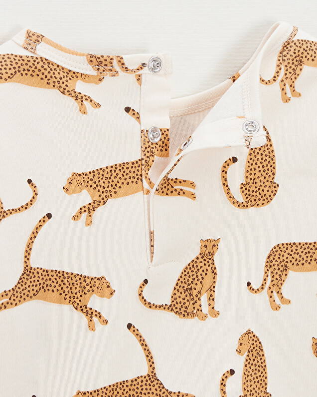 Pyjama 2 pièces enfant léger en coton Imprimé léopards Natalys