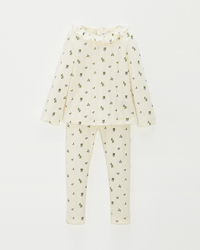Pyjama 2 pièces enfant ajouré Imprimé myrtilles Natalys