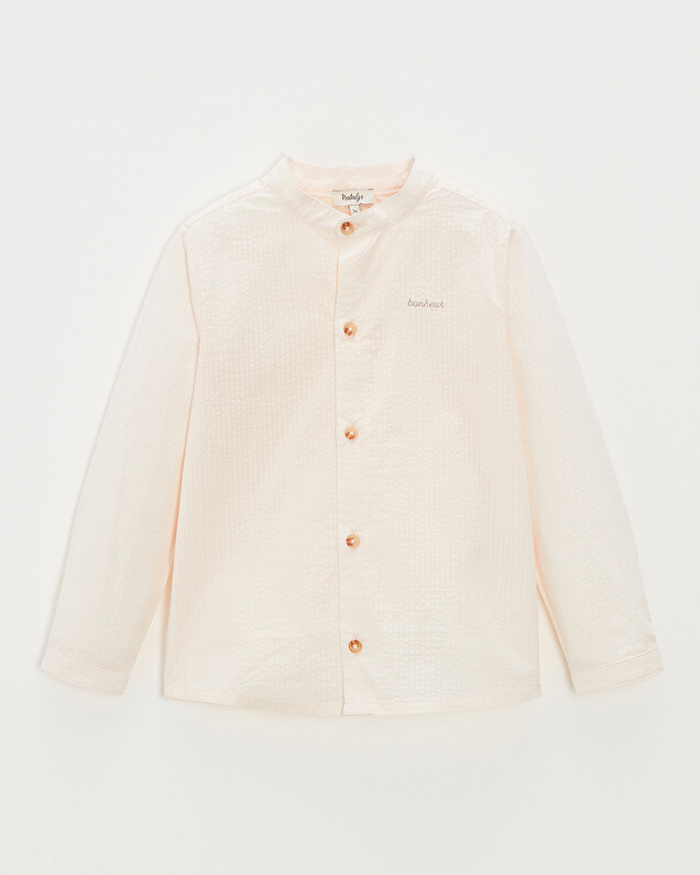 Chemise enfant en seersucker Coloris écru Natalys