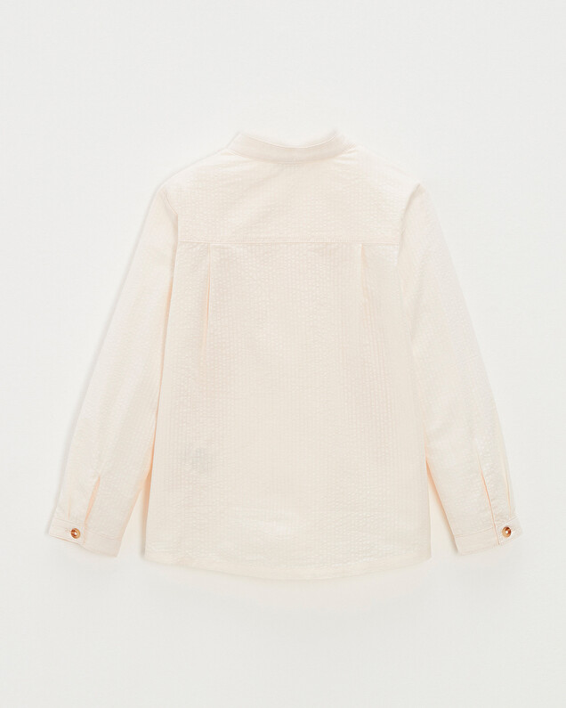Chemise enfant en seersucker Coloris écru Natalys