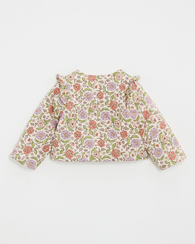 Veste matelassée Imprimé fleurs rayures lurex Natalys
