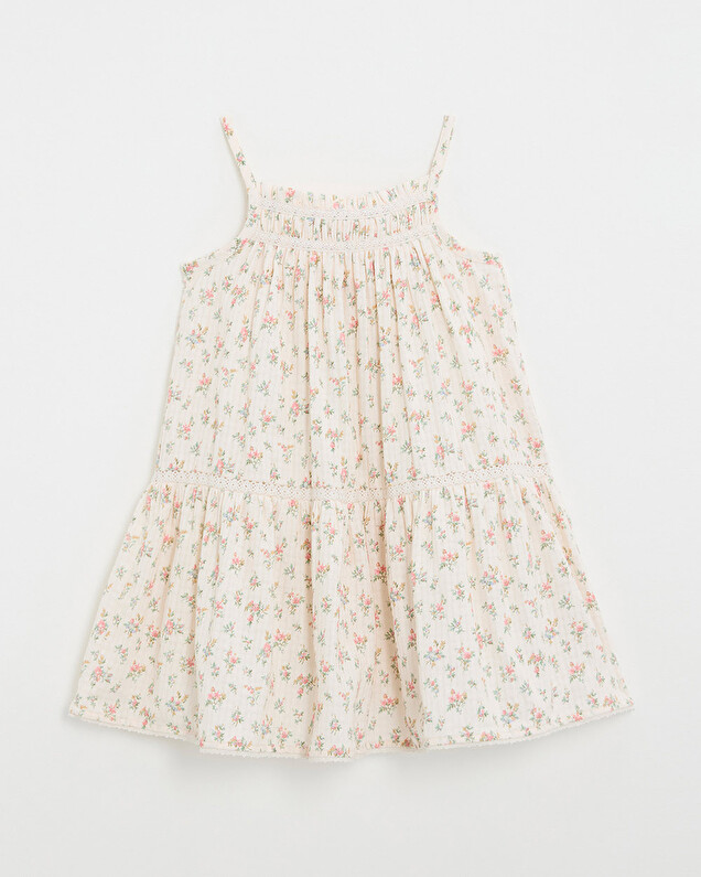 Robes enfant à bretelles Imprimé fleurs Natalys