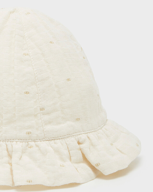 Chapeau en pois lurex Coloris écru Natalys