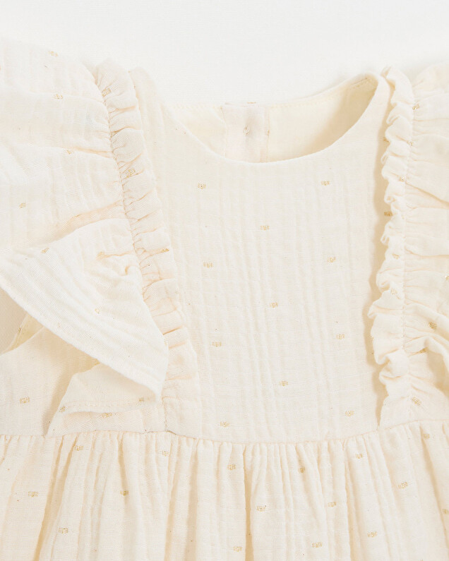 Robe à pois lurex Coloris écru Natalys