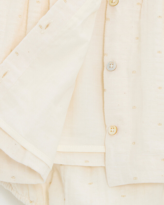 Robe à pois lurex Coloris écru Natalys