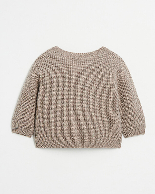 Gilet en laine Mérinos Coloris marron chiné  Natalys