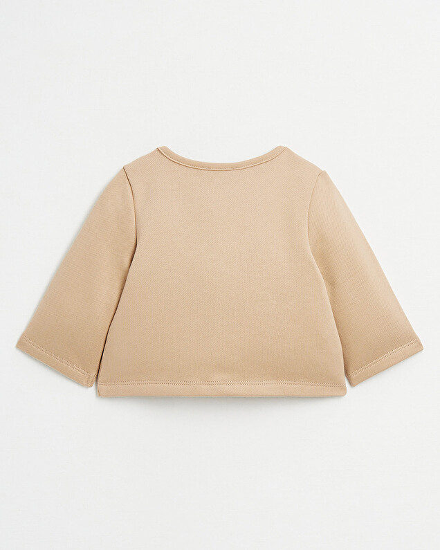 Gilet en molleton brodé Coloris camel  Natalys