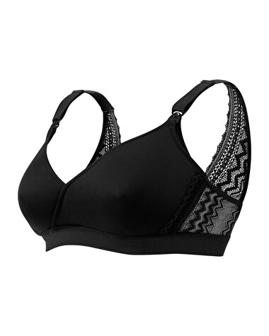 Soutien-gorge d'allaitement Coloris noir  Cache coeur