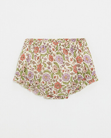 Bloomer imprim&eacute; fleurs A rayures lurex  Natalys