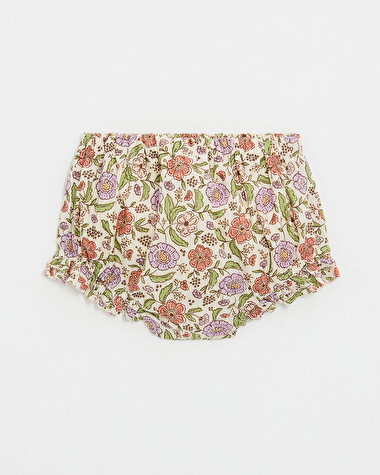 Bloomer imprim&eacute; fleurs A rayures lurex  Natalys