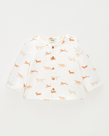 Chemise en gaze de coton Imprim&eacute; chiens  Natalys