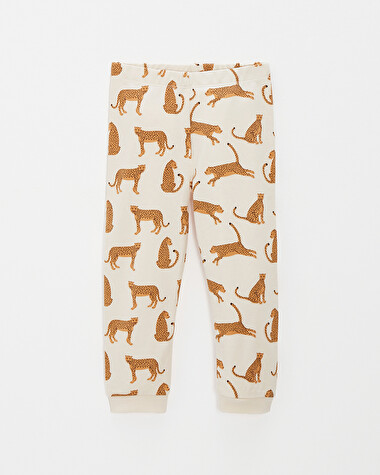 Pyjama 2 pi&egrave;ces enfant l&eacute;ger en coton Imprim&eacute; l&eacute;opards  Natalys