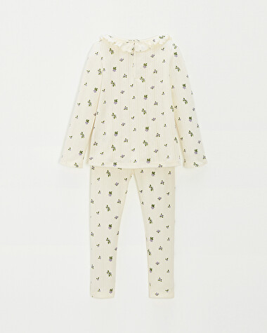 Pyjama 2 pi&egrave;ces enfant ajour&eacute; Imprim&eacute; myrtilles  Natalys